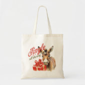 Jingle All the Way Christmas Boerderij Ezel Tote Bag (Voorkant)