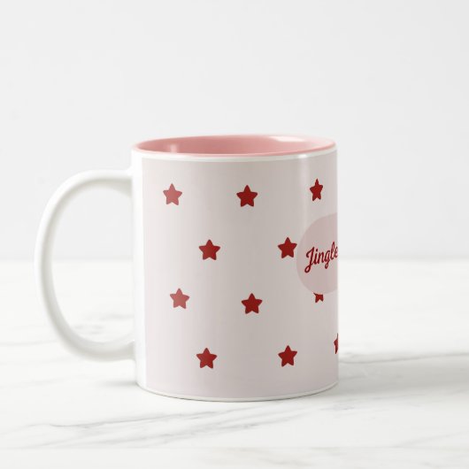 “Jingle All the Way” Cozy Christmas Mug Tweekleurige Koffiemok (Links)