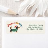 Jingle All the Way – Cute Holiday Pet Gift & Mail Etiket (Insitu)