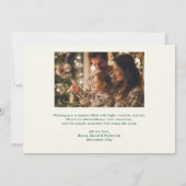 Jingle All the Way – Dog Sweater Family Photo Feestdagenkaart (Achterkant)