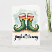 Jingle All The Way Elf Boots Card Kaart (Voorkant)