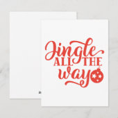 Jingle All the Way Feestdagenkaart (Voorkant / Achterkant)