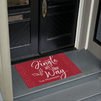Jingle All The Way - Gepersonaliseerde Kerst Deurmat