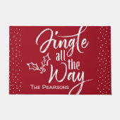 Jingle All The Way - Gepersonaliseerde Kerst Deurmat (Voorkant)
