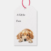 Jingle All The Way Golden Retriever Hond Kerstmis Cadeaulabel (Achterkant)