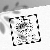 Jingle All The Way Kerstadres Zelfinktende Stempel