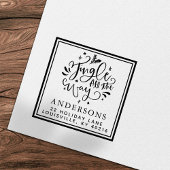 Jingle All The Way Kerstadres Zelfinktende Stempel
