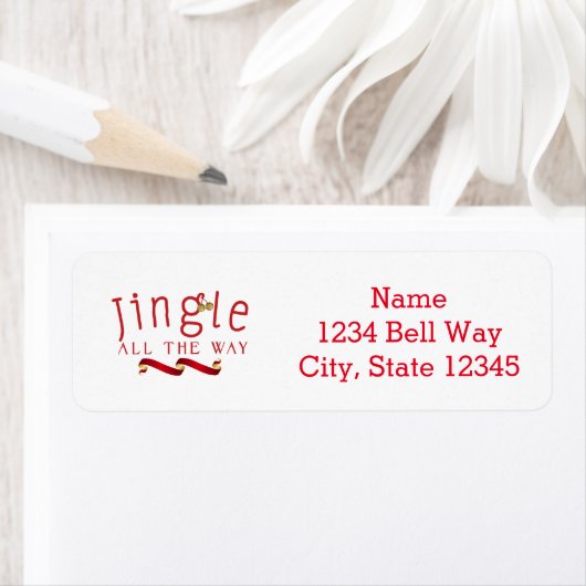 JINGLE ALL THE WAY kerstfeestay Address Label (Insitu)