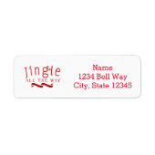 JINGLE ALL THE WAY kerstfeestay Address Label (Voorkant)