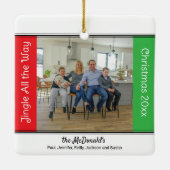 Jingle All the Way Personalized Christmas Ornament (Achterkant)