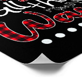 Jingle All The Way Red Buffalo Plaid Christmas  Poster (Hoek)