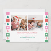 Jingle All The Way Retro gezinsvakantiekaart Feestdagenkaart (Achterkant)