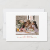 Jingle All The Way Rode Script Foto Feestdagenkaart (Achterkant)