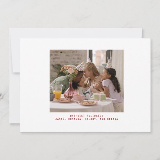 Jingle All The Way Rode Script Foto Feestdagenkaart (Achterkant)