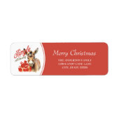 Jingle All the Way Rustiek Kerst Boerderij Ezel Etiket (Voorkant)