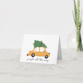 Jingle All the Way Schattige Gevouwen Blank Christ Kaart (Voorkant)