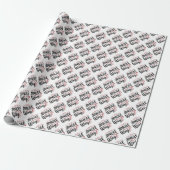 Jingle all the way typografie cadeaupapier (Uitgerold)
