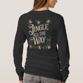 Jingle All The Way Vintage Kerstcitaat T-shirt (Achterkant)