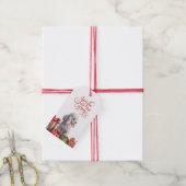 Jingle All The Way White Poodle Kerstmis Cadeaulabel (Met Touw)