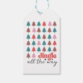 Jingle All-Way boompatroon Cadeaulabel