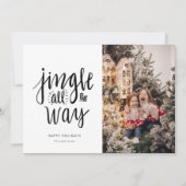 Jingle All Way Fun Holiday Card Feestdagenkaart (Voorkant)