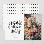 Jingle All Way Fun Holiday Card Feestdagenkaart (Voorkant / Achterkant)