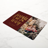 Jingle All Way Fun Holiday Card Folie Feestdagenkaart (Gedraaid)