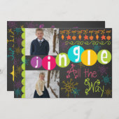 Jingle All Way Holiday Photo Card Feestdagenkaart (Voorkant / Achterkant)