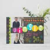 Jingle All Way Holiday Photo Card Feestdagenkaart (Staand voorkant)