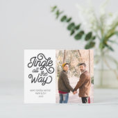Jingle All Way Modern Photo Holiday Kaart (Staand voorkant)