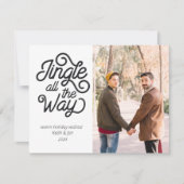 Jingle All Way Modern Photo Holiday Kaart (Voorkant)