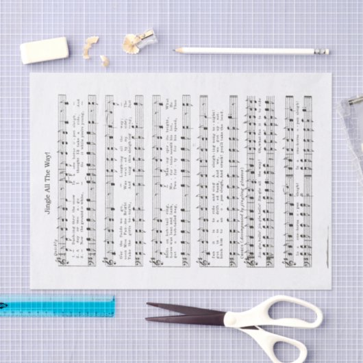  Jingle All Way Music Composition Tissuepapier (Craft)