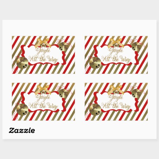 Jingle All Way Rectangle Sticker (Vel)