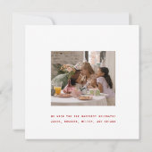 Jingle All Way Red Script 2 Photo Holiday Kaart (Achterkant)