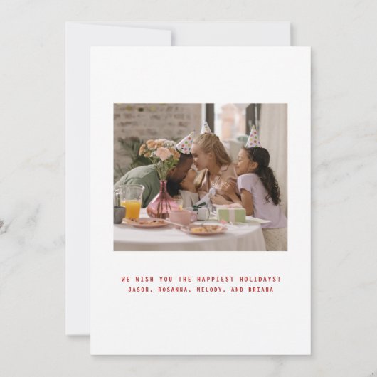 Jingle All Way Red Script 2 Photo Holiday Kaart (Achterkant)