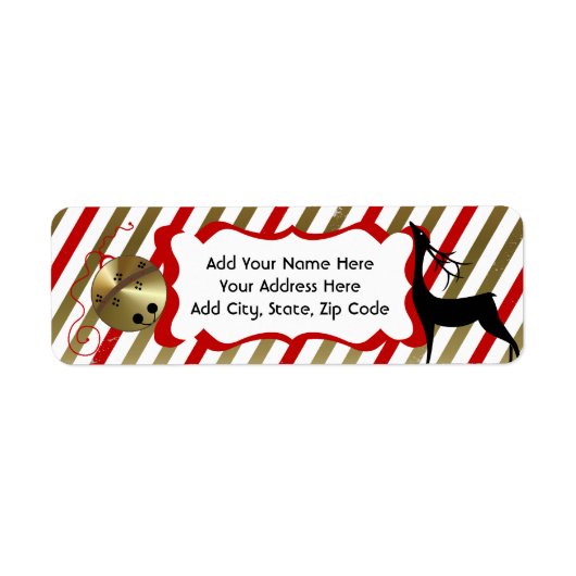 Jingle All Way Return Address Labels (Voorkant)