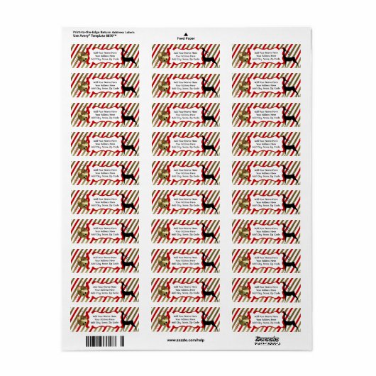 Jingle All Way Return Address Labels (Full Sheet)