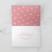 Jingle All Way Roos Pink Script Photo Feestdagen Kaart (Binnen)