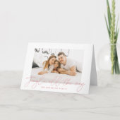 Jingle All Way Roos Pink Script Photo Feestdagen Kaart (Voorkant)