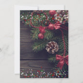 Jingle All Way Rustic Holiday Party Uitnodiging (Achterkant)