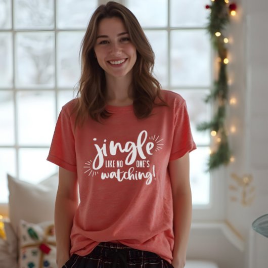 Jingle alsof niemand kijkt | Leuke kerst Tri-Blend Shirt
