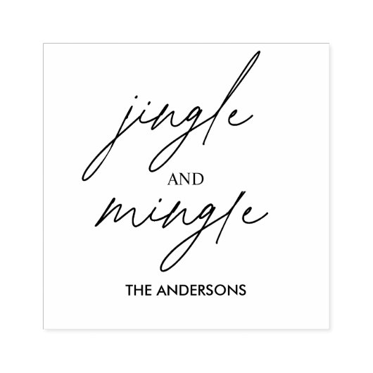 Jingle and Mingle Christmas Rubberstempel (Afrduk)