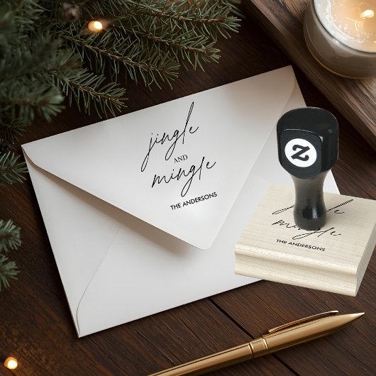 Jingle and Mingle Christmas Rubberstempel