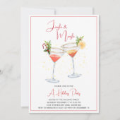 Jingle and Mingle Drink Holiday Party Kaart (Voorkant)