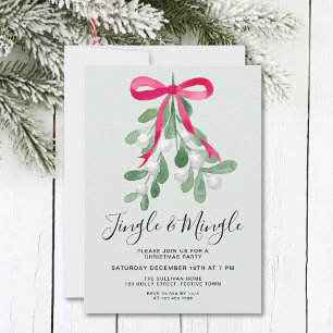 Jingle And Mingle Groene Maretak Kerstfeest Kaart