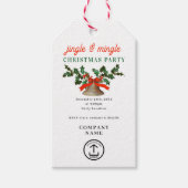 Jingle and Mingle Holiday Business Christmas Party Cadeaulabel (Voorkant)