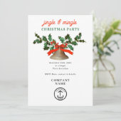 Jingle and Mingle Holiday Business Christmas Party Kaart (Staand voorkant)