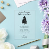 Jingle and Mingle Holiday Christmas Party Acryl Uitnodigingen (Insitu (Huwelijk))