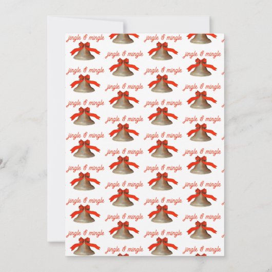 Jingle and Mingle Holiday Christmas Party Kaart (Achterkant)