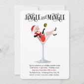 Jingle and Mingle Holiday Cocktail Martini Kaart (Voorkant)